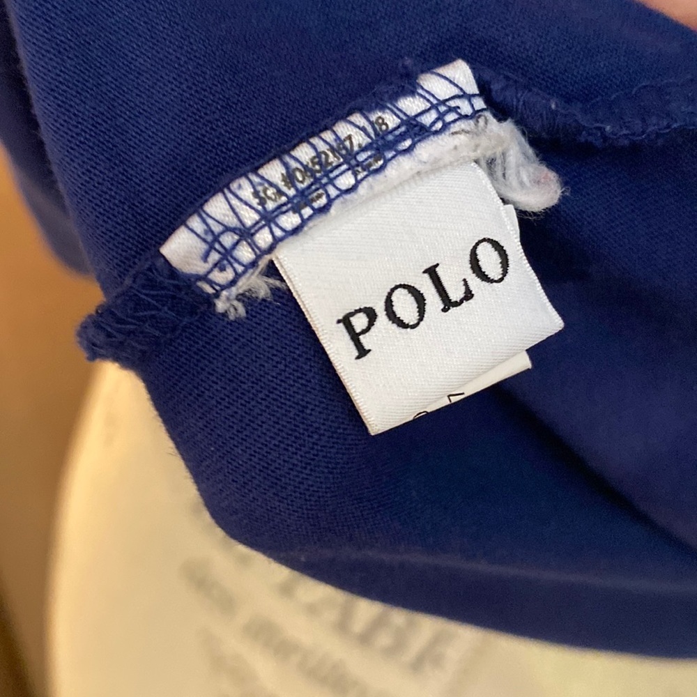 Polo Ralph Lauren navy blue v-neck t-shirt Classic Fit shortsleeve mens Medium - Picture 7 of 7